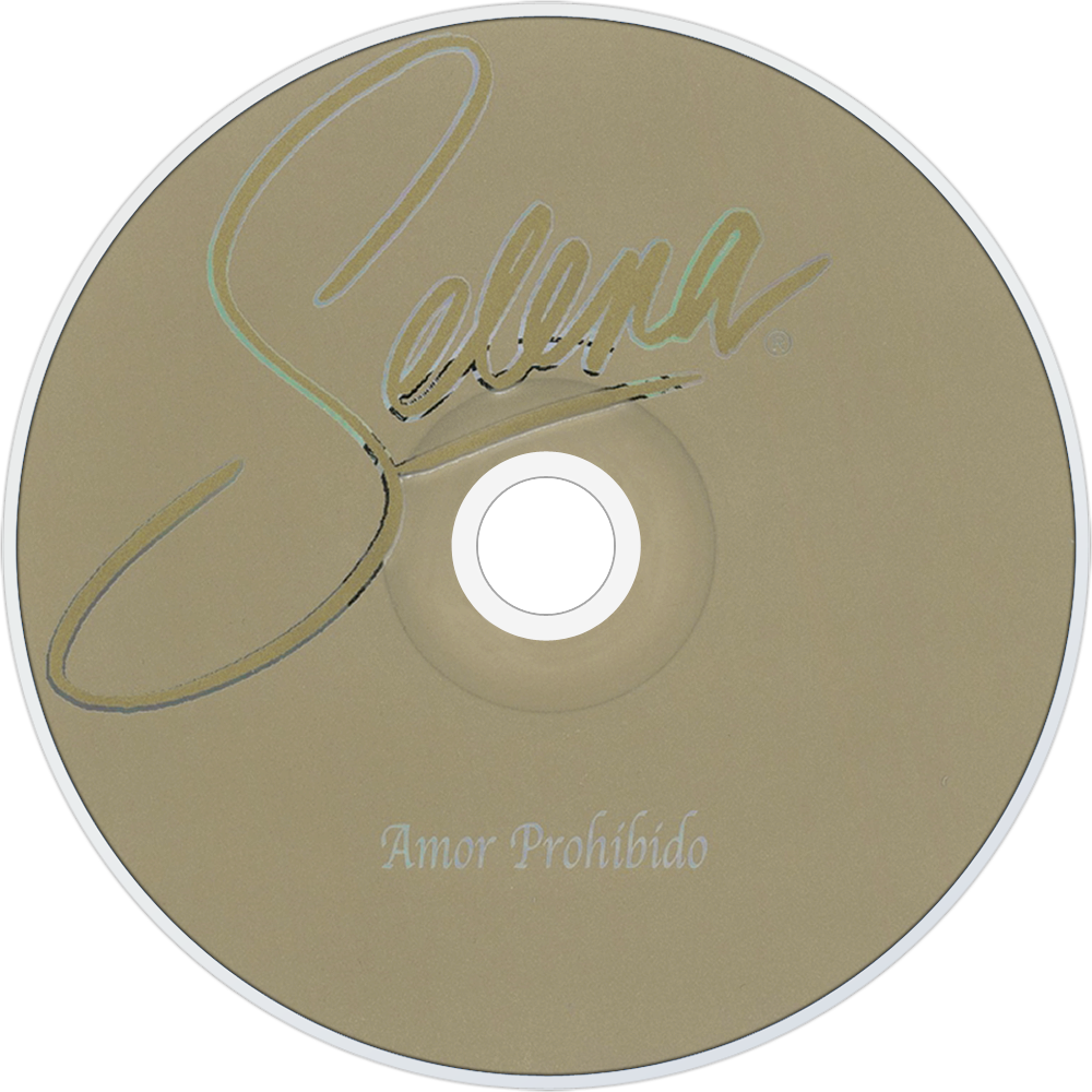 Selena Amor Prohibido Cd Disc Image - Cd (1000x1000), Png Download