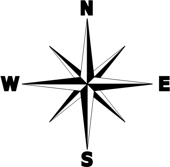 Simple Compass Png - Map Rose (600x600), Png Download