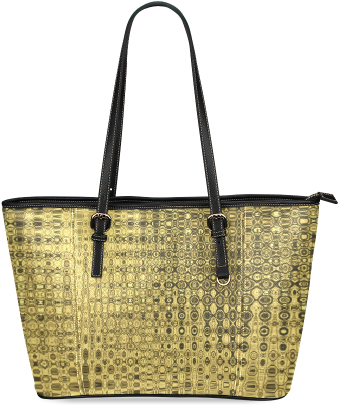 Gold Luxury Texture Leather Tote Bag/small - Tiger Print Tote Bag Leather Handle Bags Handbag For (500x500), Png Download