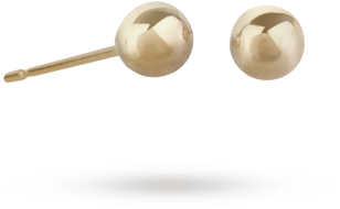 9ct Gold 4mm Ball Stud Earrings - Thomas Sabo (350x350), Png Download