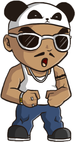 Pow~ & Thug-geek - Cartoon (300x500), Png Download