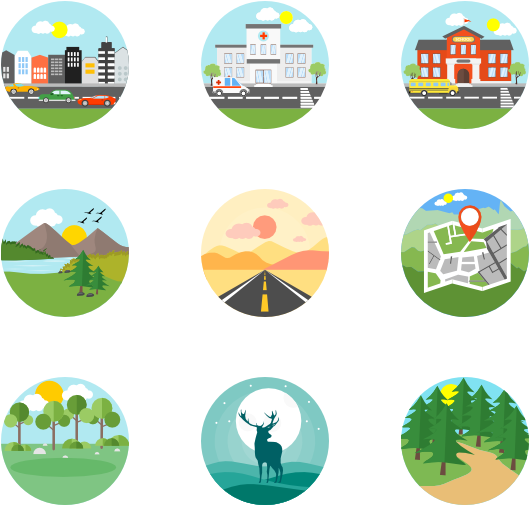 Landscapes - Landscape Icon (600x564), Png Download