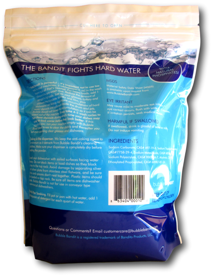 Bubble Bandit Dishwasher Detergent With Natural Ph Dishwasher Detergent (769x1024), Png Download