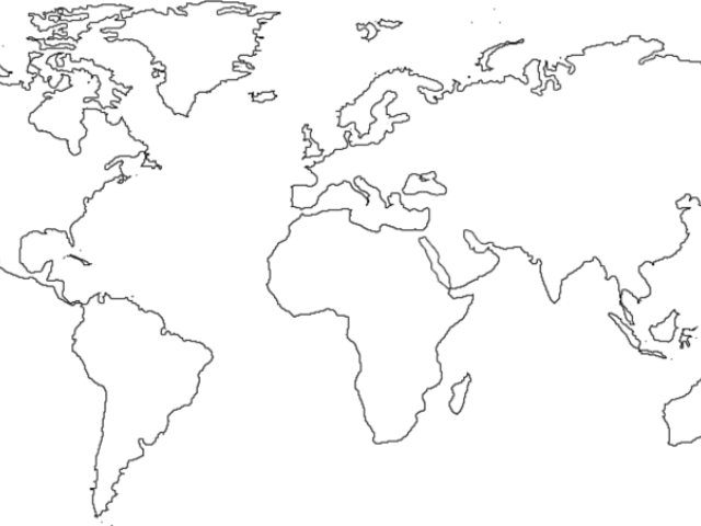 World Map Clipart Simplistic - Map Of The World (640x480), Png Download