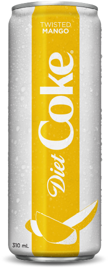 Diet Coke Twisted Mango - Zesty Blood Orange Diet Coke (355x710), Png Download
