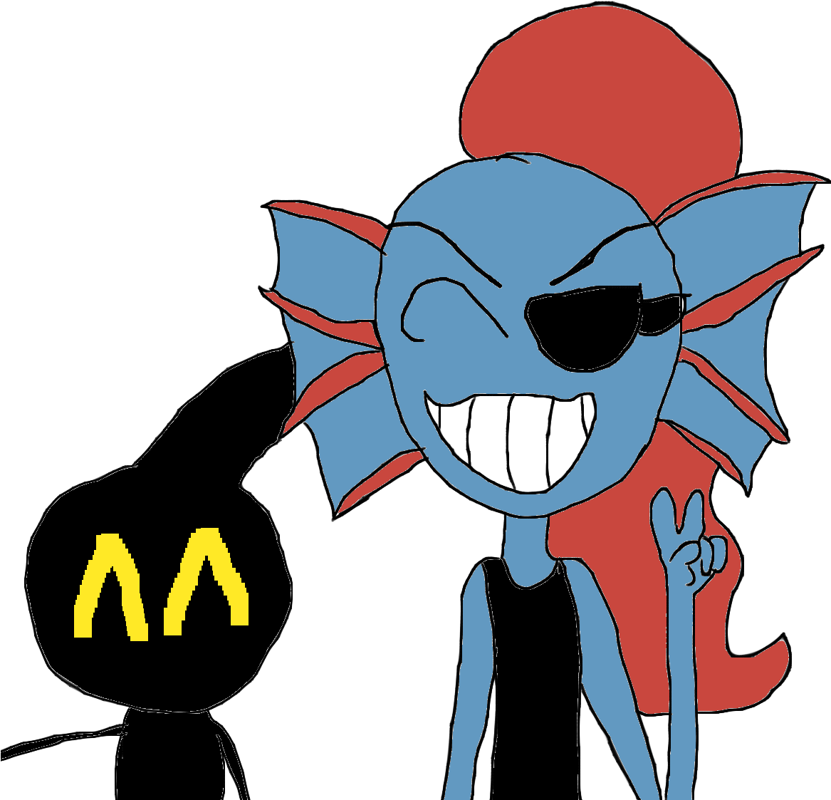 Undyne And Rattles - Cartoon (1167x1174), Png Download