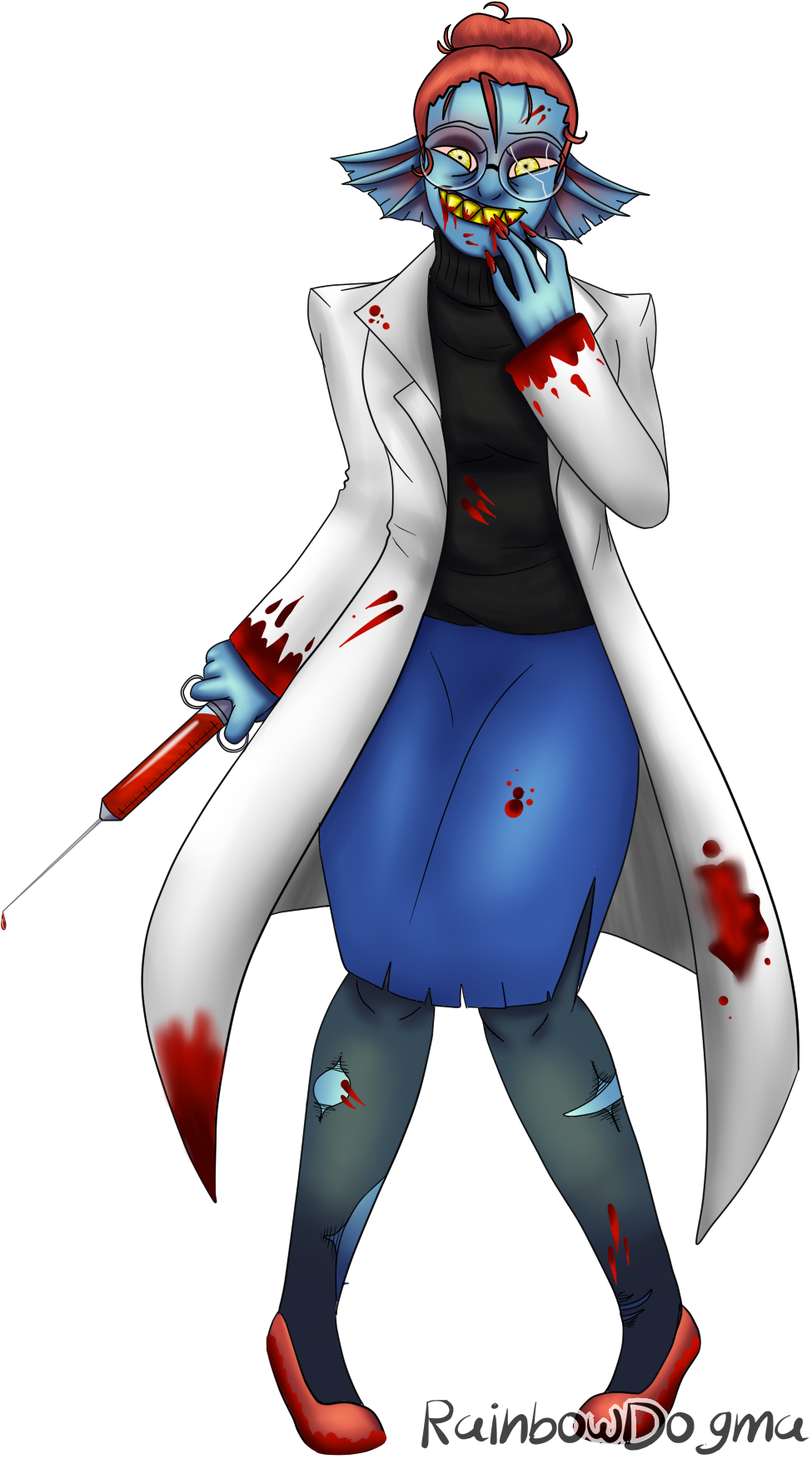 Log In To Report Abuse - Undyne Fell (995x1783), Png Download