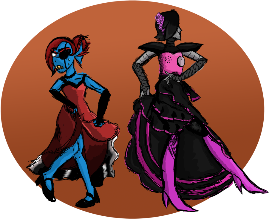 Dancing Mettaton And Undyne Clip Art Library Stock - Drawing (1024x795), Png Download