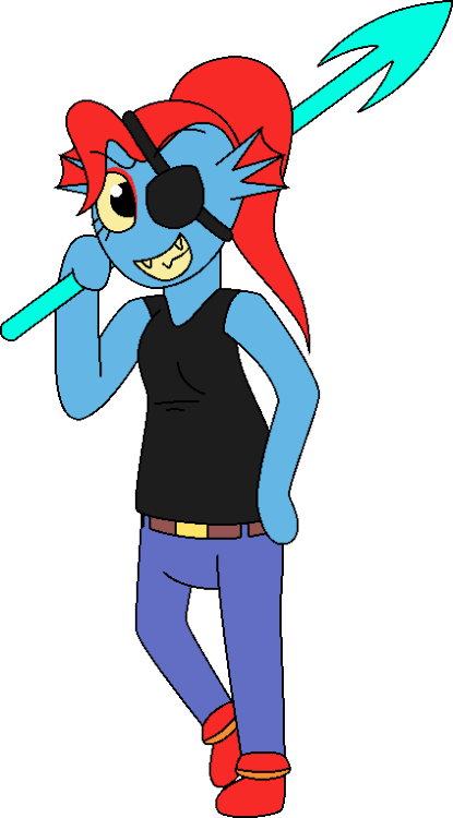 So Yeah, I Drew Undyne - Cartoon (415x750), Png Download