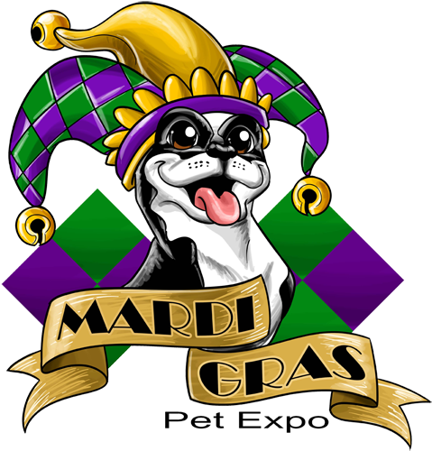 Mardi Gras Pet Expo - Mardi Gras 2018 Dog (500x509), Png Download