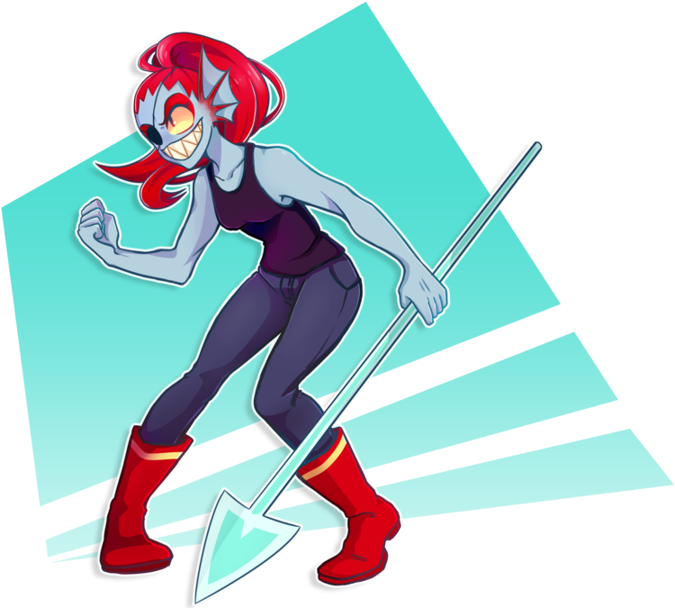 Undyne - Undyne Fanart Png (800x682), Png Download