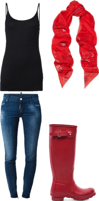 Undyne - Hunter Women's Original Short Wellies - Military Red (346x700), Png Download