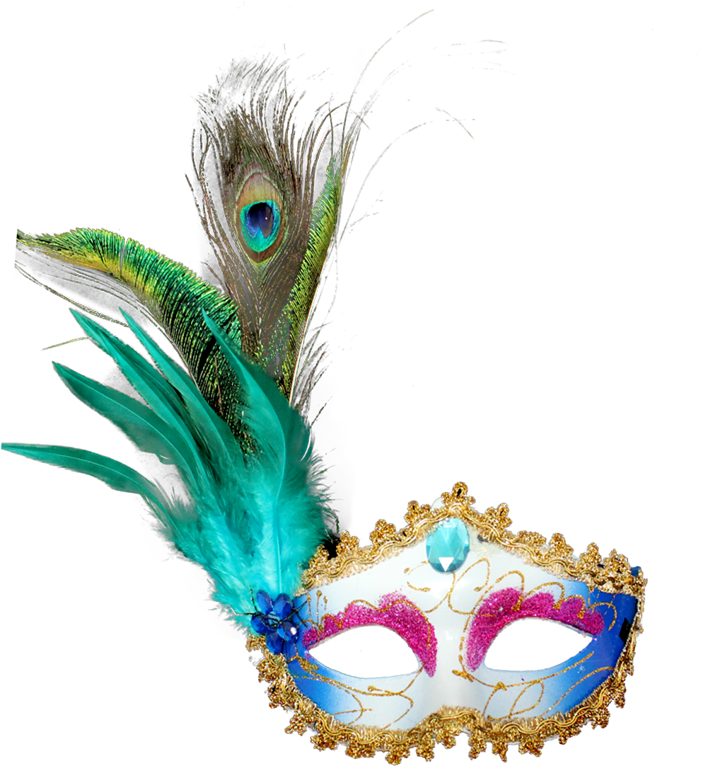 Mardi Gras Feathers Png - Masquerade Feather Ball Masks (1181x1181), Png Download