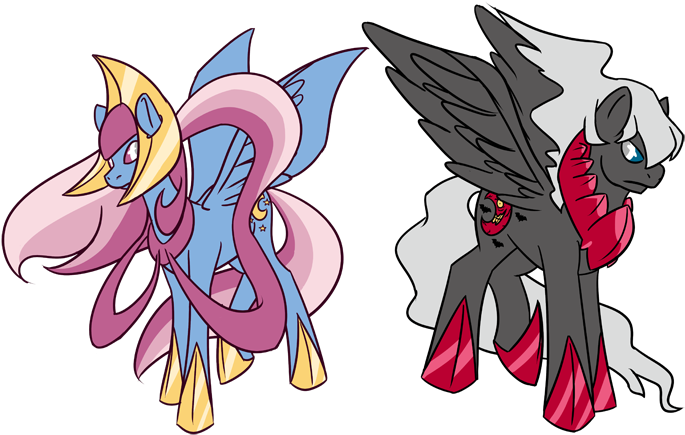 Otakugal15, Cresselia, Darkrai, Pokémon, Ponified, - Mlp Darkrai (720x470), Png Download