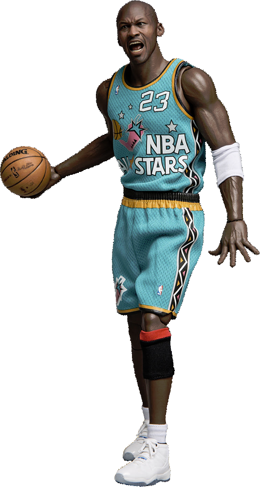 Michael Jordan 1996 All Star Game 1/6th Scale Action - Enterbay Nba Michael Jordan 1996 All-star Game 1:6 (534x1000), Png Download