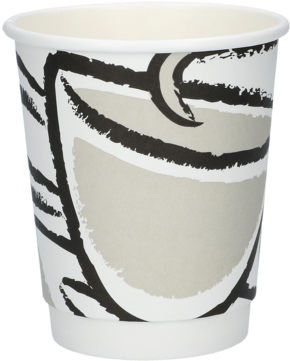 Paper Hot Cup Double Wall 8 Oz - Coffee Cup (360x360), Png Download