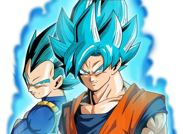 Goku Vegeta Png Picture Free Download - Goku And Vegeta Super Saiyan Blue (602x442), Png Download
