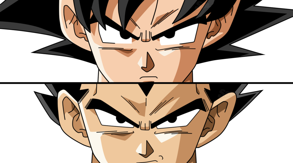 Vegeta Goku Gohan Trunks Frieza - Dbs Goku Y Vegeta (1024x571), Png Download