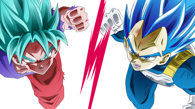 Goku Kaioken Vegeta Super Saiyan Blue Next Level Rmehedi - Vegeta And Goku Blue (622x350), Png Download