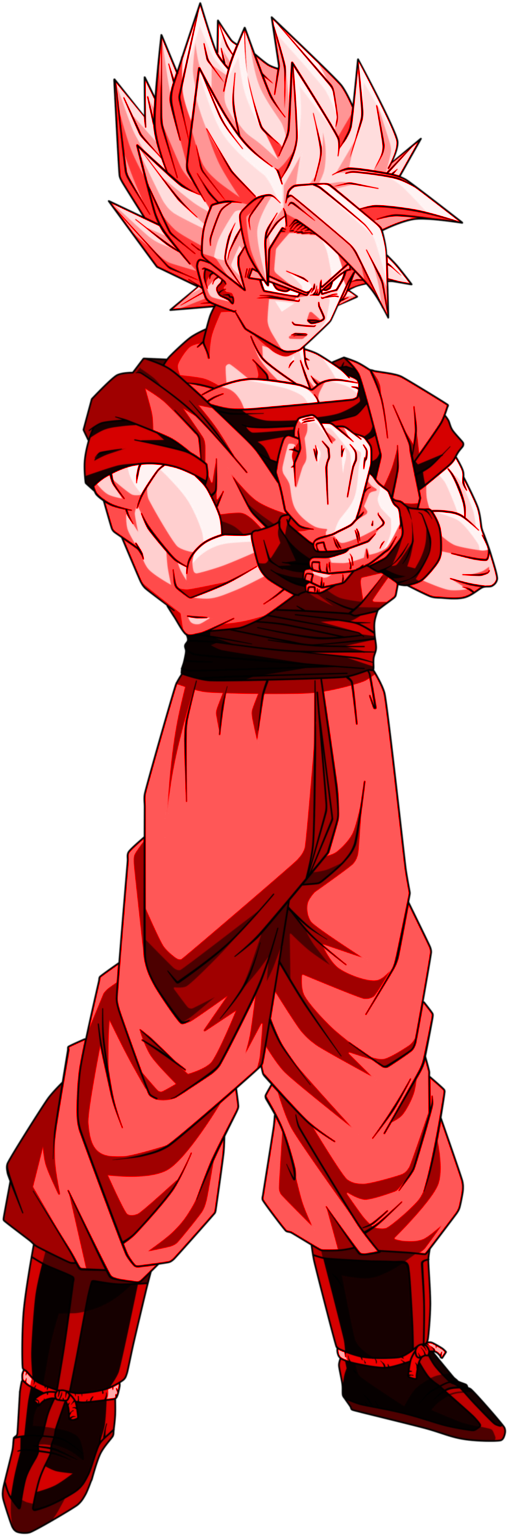 Both Characters Fight In Supreme Kai Planet They Start - Dragon Ball Goku Super Kaioken (519x1539), Png Download