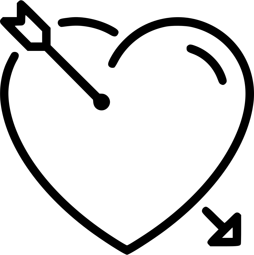 Heart Arrow - - Icon (980x982), Png Download