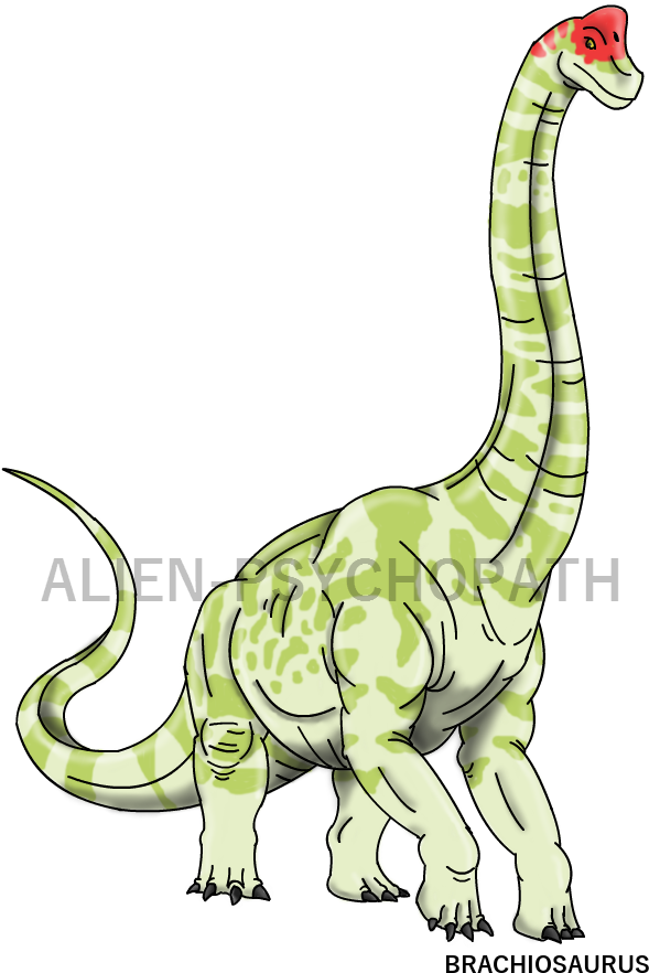 Png Royalty Free Stock Jurassic Park Male By Alien - Jurassic Park Male Brachiosaurus (606x897), Png Download