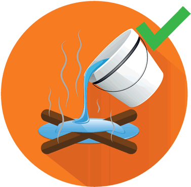 Always Extinguish Camp Fires Before Going To Bed - Graphic Design (400x400), Png Download