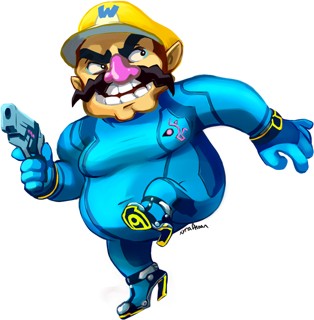 Zero Suit Wario - Wario Zero Suit Samus (666x669), Png Download