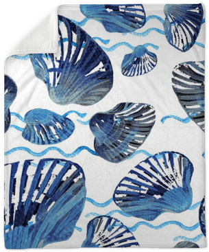 Watercolor Seamless Pattern Of Sea Shells - Watercolor Painting (400x400), Png Download