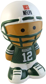 Aaron Rodgers Ceramic Bank 8"h 3 Pc Min - Figurine (500x407), Png Download