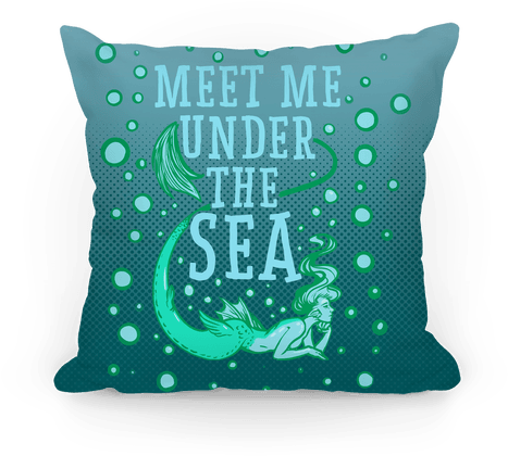 Meet Me Under The Sea Pillow - Going For A Nap (484x484), Png Download