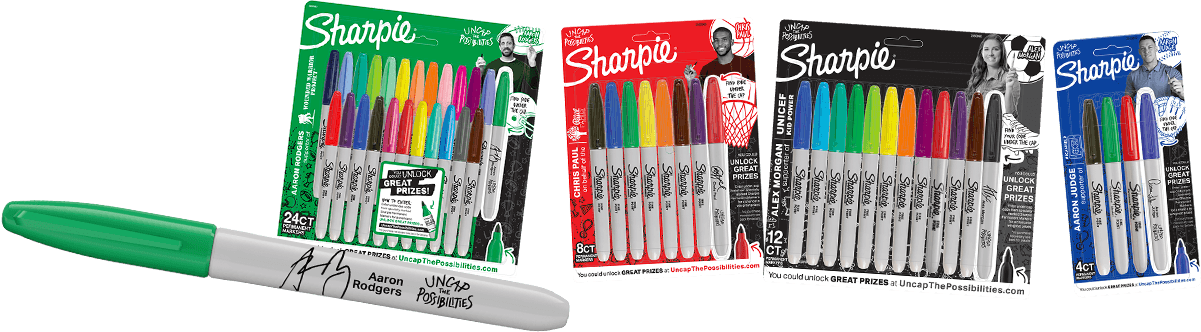 Sharpie Permanent Marker Fine Tip 8 Pack 31992 (1201x332), Png Download