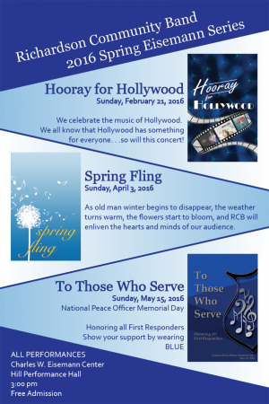 Richardson Community Band Presents "spring Fling" - Flyer (300x450), Png Download