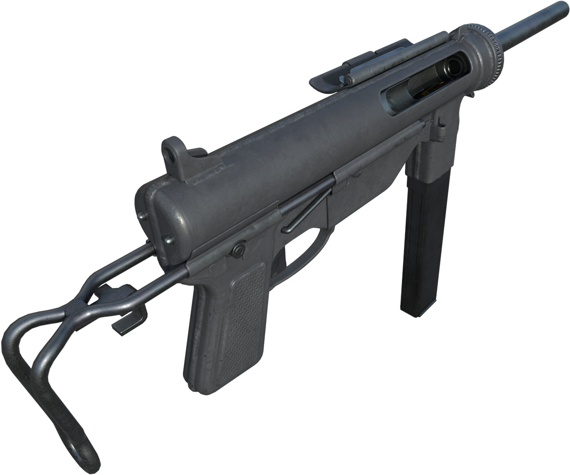 The Grease Gun Is A Low Damage Submachine Gun And It's - Airsoft Gun (1920x1080), Png Download