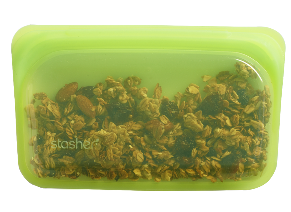 Stasher Reusable Silicone Snack Bag Wrappedincloth - Stasher - Reusable Silicone Snack Storage Bag Clear (1024x1024), Png Download
