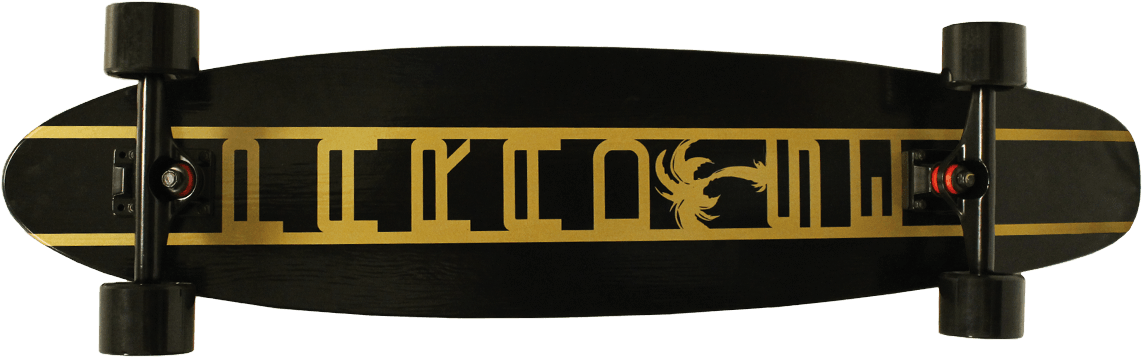 You Are Here - Longboard Black And Gold (1180x388), Png Download