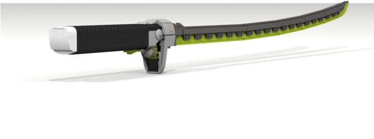 Overwatch Genji's Katana Ldd Instructions In Comment - Imgur Llc (728x409), Png Download