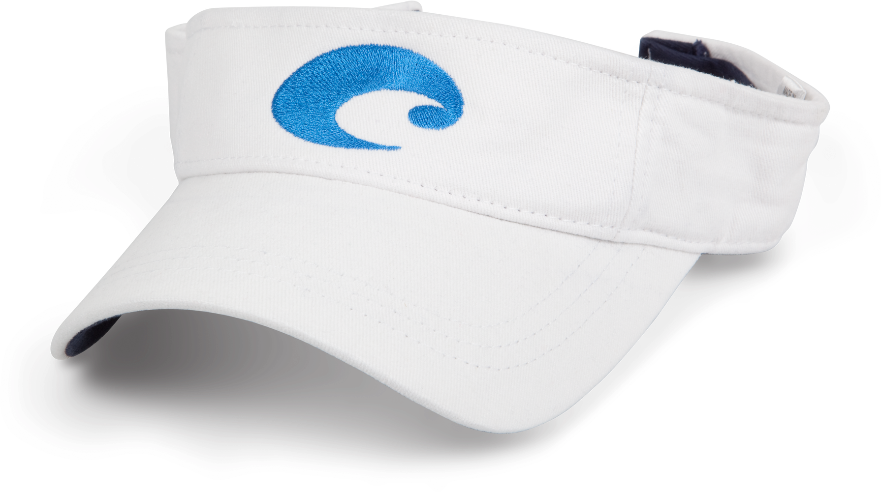 Costa Del Mar Costa Cotton Visor In White, Angle - Costa Cotton Visor -justforfishing.com (2000x1000), Png Download