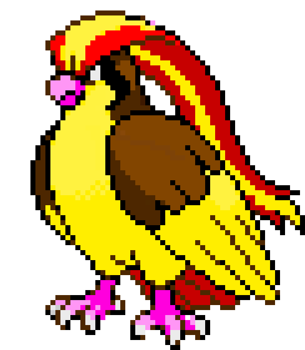 Pidgeot - Pokemon Pixel Art Pidgeotto (670x750), Png Download
