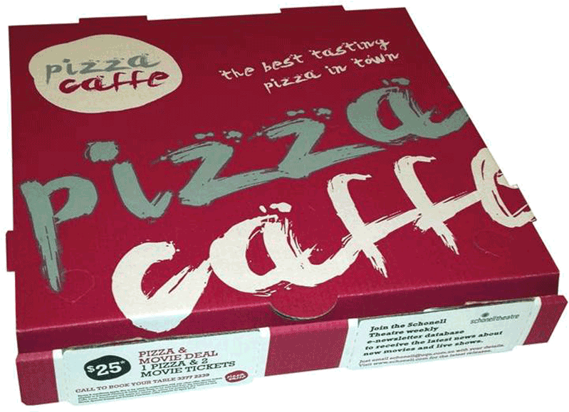 Custom Print Pizza Boxes - Pizza Box Design Png (800x600), Png Download