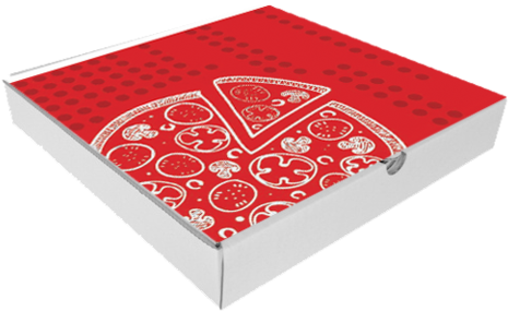 12" Pizza Box Plain - Paisley (480x480), Png Download