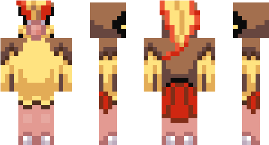 Minecraft Skin Pidgeot - Illustration (600x348), Png Download