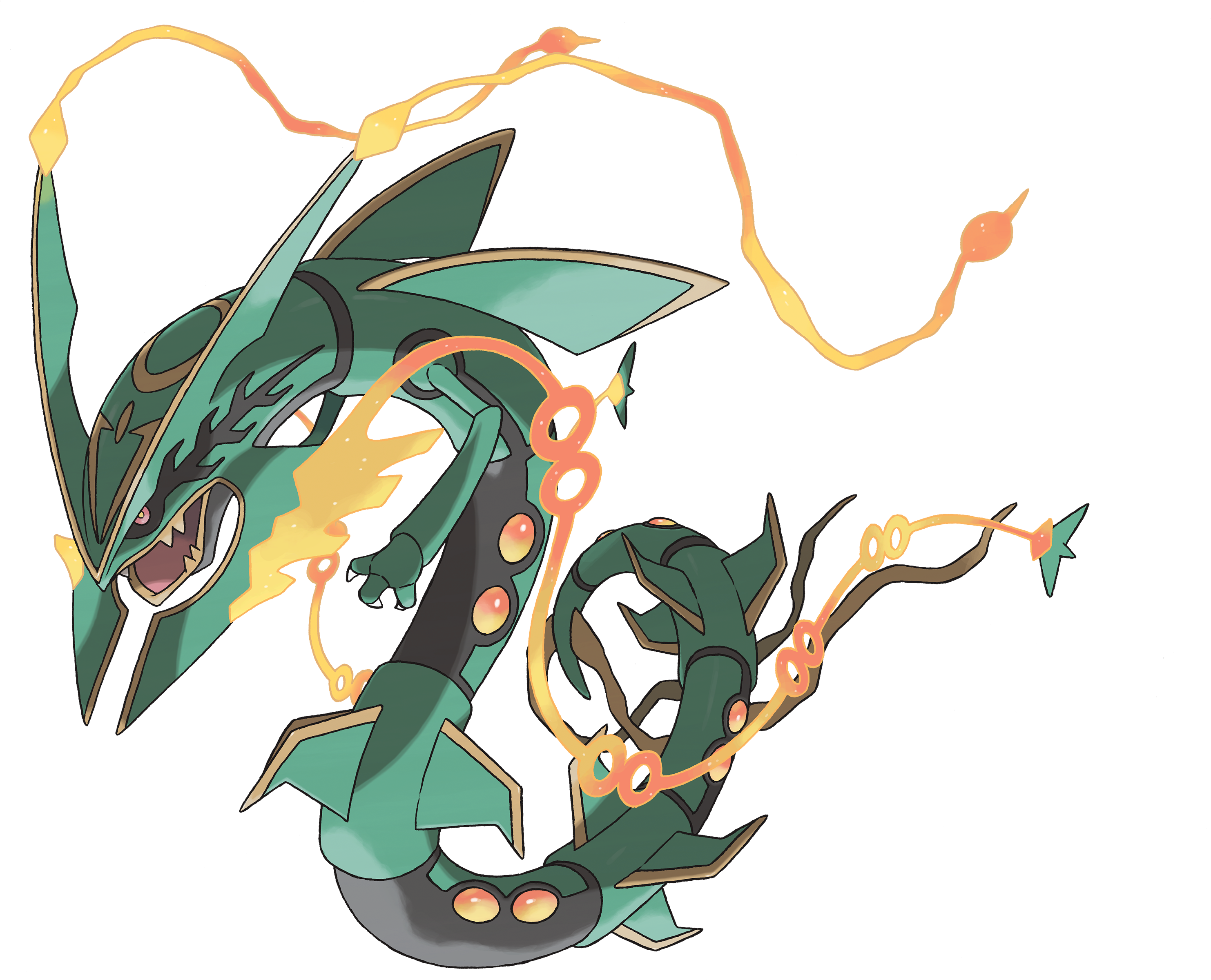 M Rayquaza Official - Mega Rayquaza (3453x2483), Png Download