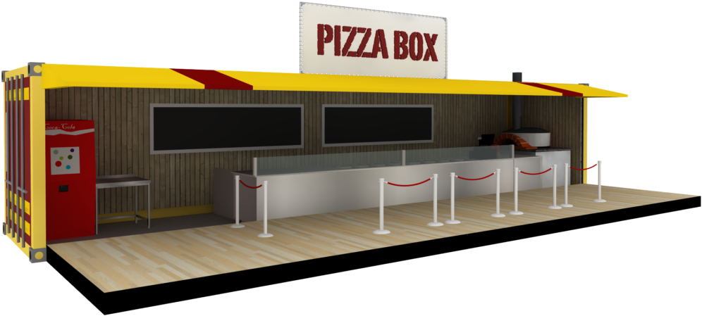 Container Pizza Truck (1024x578), Png Download