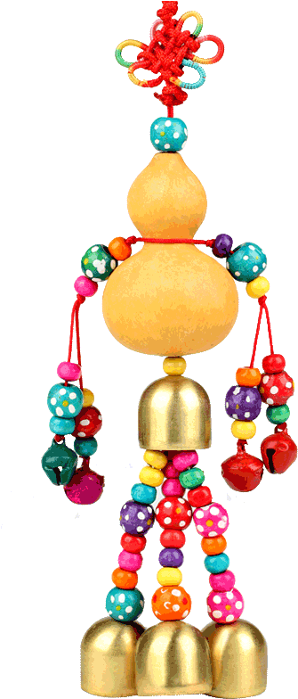 Wide Margin With Bells Gourd Feng Shui Pendant Natural - Wind Chime (800x800), Png Download