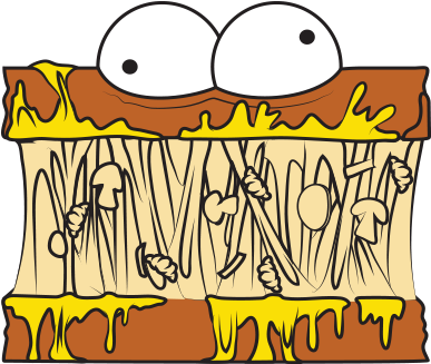 Sloppy Pizza Box 2 - Pizza Box (400x400), Png Download