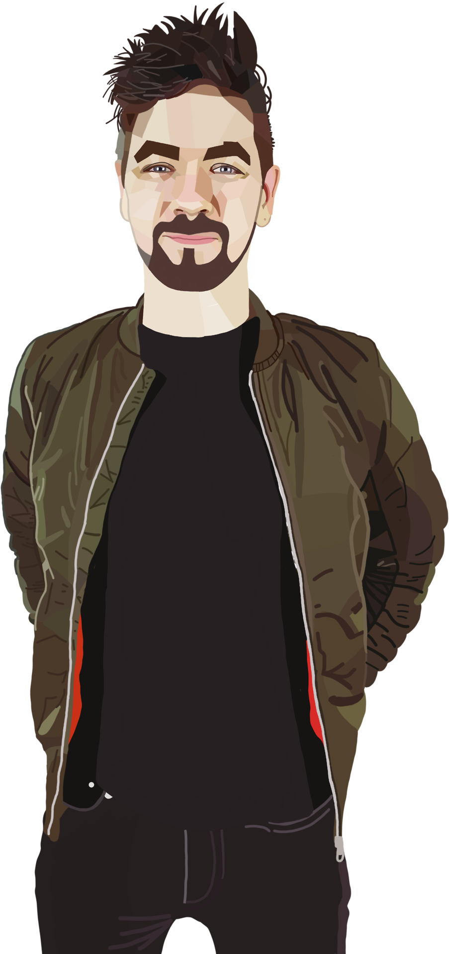 Geometric Portraits Commission Sample By Fortwas - Portrait (392x700), Png Download