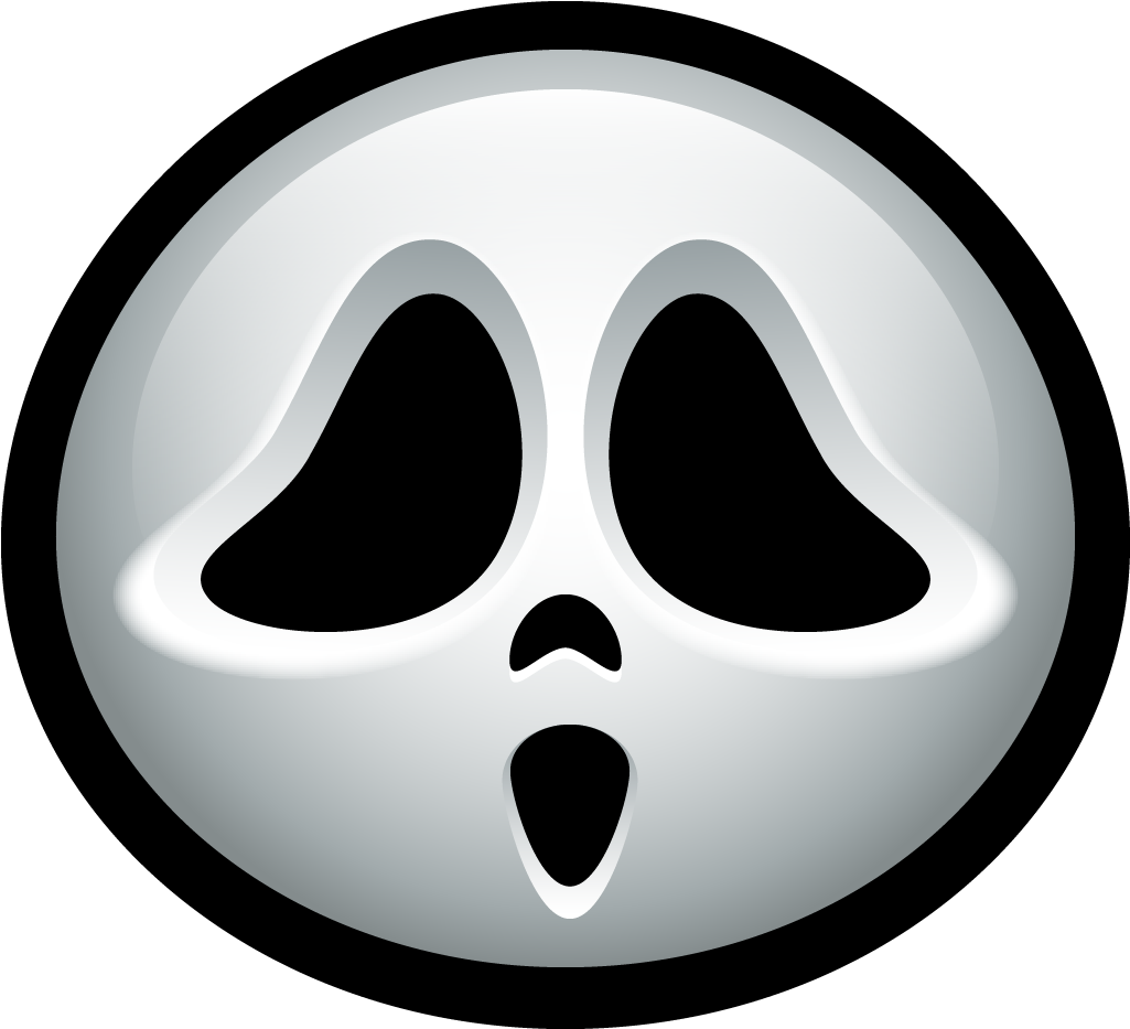 Scream Outline Mask Halloween Outlined Scary Similar - Ghost Face Icon (1024x1024), Png Download
