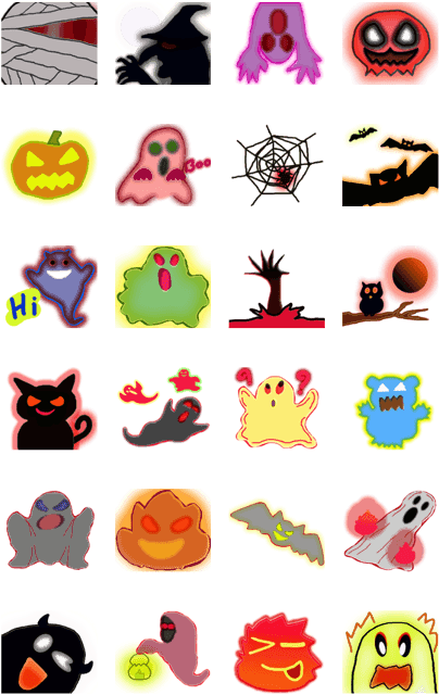 Scary Ghost Emoticon Nightmare Halloween - Sticker (420x673), Png Download