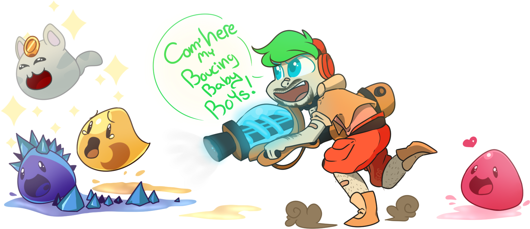 Jacksepticeye The Slime Rancher - Slime Rancher Jacksepticeye (1800x850), Png Download